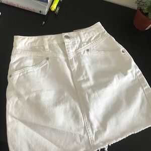 Topshop white high-waisted skirt